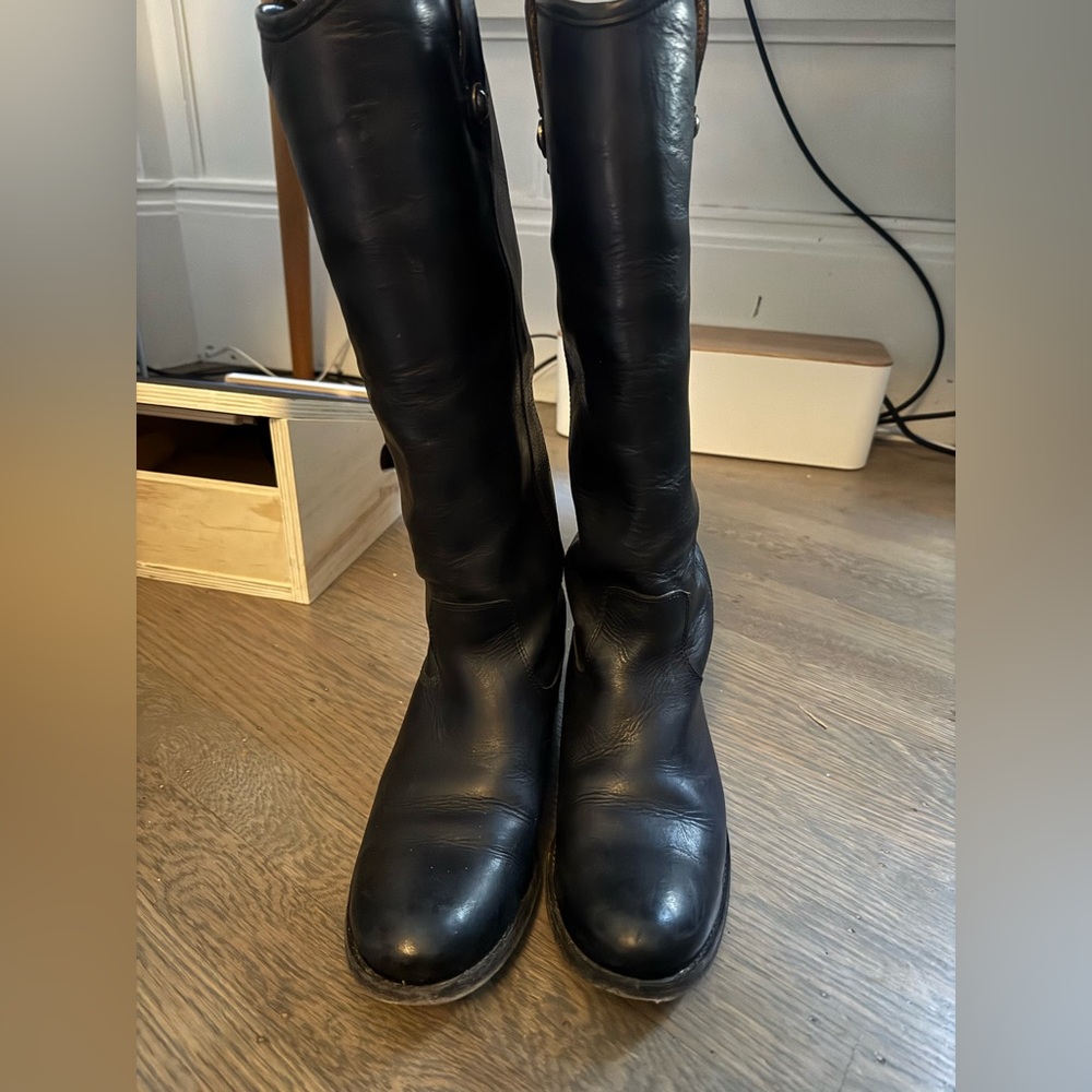 Frye Black Knee Leather Boots